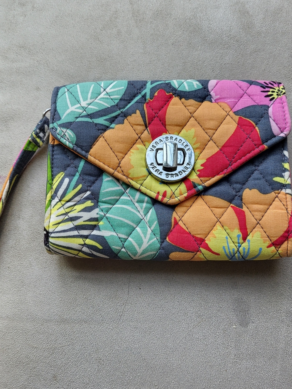 Vera Bradley Floral Quilted Wristlet Wallet - Multicolor